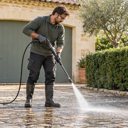 Driveway & Walkway Cleaning service illustration