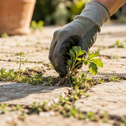 Patio Weed Touch-up service illustration